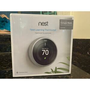 Google Nest Learning Thermostat (3rd Generation) – Stainless Steel – Sealed Box